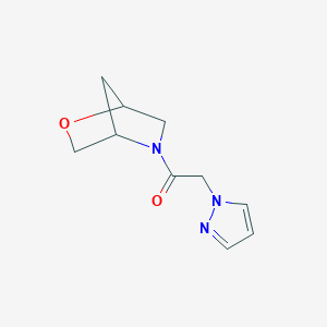 molecular formula C10H13N3O2 B2360538 1-(2-oxa-5-azabicyclo[2.2.1]heptan-5-yl)-2-(1H-pyrazol-1-yl)ethanone CAS No. 2034513-54-5