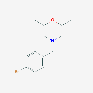 molecular formula C13H18BrNO B2360539 4-[(4-Bromophenyl)methyl]-2,6-dimethylmorpholine CAS No. 415711-72-7