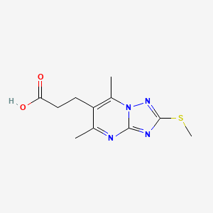 3-[5,7-Dimethyl-2-(methylsulfanyl)-[1,2,4]triazolo[1,5-a]pyrimidin-6-yl]propanoic acid