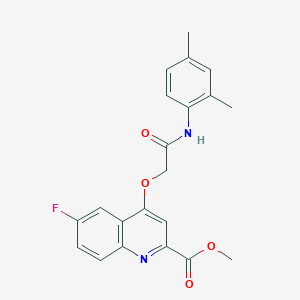 molecular formula C21H19FN2O4 B2360560 4-(3,4-difluorobenzyl)-N-(4-fluorobenzyl)-2,3,4,5-tetrahydro-1,4-benzoxazepine-7-carboxamide CAS No. 1358412-85-7