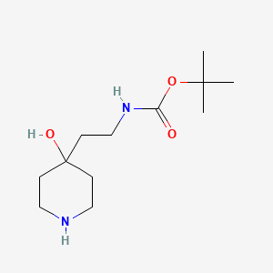 tert-butyl N-[2-(4-hydroxypiperidin-4-yl)ethyl]carbamate