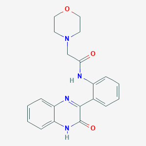 2-morpholin-4-yl-N-[2-(3-oxo-4H-quinoxalin-2-yl)phenyl]acetamide