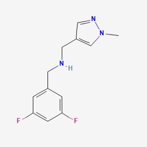 molecular formula C12H13F2N3 B2360567 N-(3,5-二氟苄基)-1-(1-甲基-1H-吡唑-4-基)甲胺 CAS No. 1006436-32-3