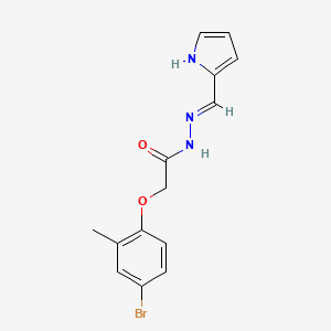 molecular formula C14H14BrN3O2 B2360581 N'-(éthylidène-1H-pyrrol-2-yl)-2-(4-bromo-2-méthylphénoxy)acétohydrazide CAS No. 514810-21-0