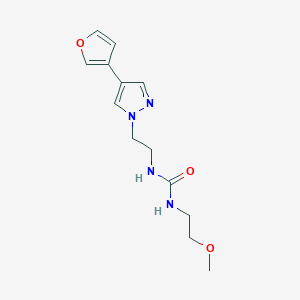 molecular formula C13H18N4O3 B2360582 1-(2-(4-(呋喃-3-基)-1H-吡唑-1-基)乙基)-3-(2-甲氧基乙基)脲 CAS No. 2034377-67-6