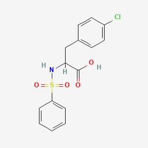 molecular formula C15H14ClNO4S B2360591 3-(4-Chlorophenyl)-2-[(phenylsulfonyl)amino]propanoic acid CAS No. 1214050-43-7