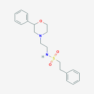 molecular formula C20H26N2O3S B2360593 2-phenyl-N-(2-(2-phenylmorpholino)ethyl)ethanesulfonamide CAS No. 954248-65-8