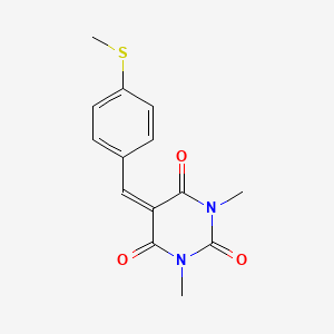 1,3-dimethyl-5-{[4-(methylsulfanyl)phenyl]methylene}-2,4,6(1H,3H,5H)-pyrimidinetrione