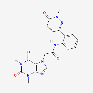 2-(1,3-dimethyl-2,6-dioxo-2,3-dihydro-1H-purin-7(6H)-yl)-N-(2-(1-methyl-6-oxo-1,6-dihydropyridazin-3-yl)phenyl)acetamide