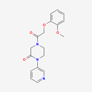 4-[2-(2-Methoxyphenoxy)acetyl]-1-(pyridin-3-yl)piperazin-2-one