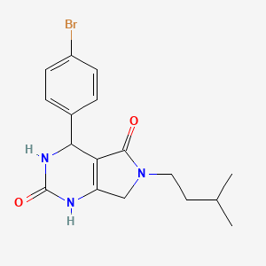 4-(4-bromophenyl)-6-isopentyl-3,4,6,7-tetrahydro-1H-pyrrolo[3,4-d]pyrimidine-2,5-dione