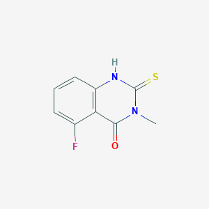 molecular formula C9H7FN2OS B2360625 5-Fluoro-3-methyl-2-sulfanylidene-1H-quinazolin-4-one CAS No. 1597661-55-6