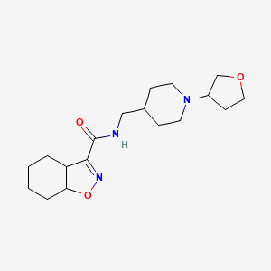 molecular formula C18H27N3O3 B2360627 N-{[1-(氧杂环丁-3-基)哌啶-4-基]甲基}-4,5,6,7-四氢-1,2-苯并恶唑-3-甲酰胺 CAS No. 2034303-44-9