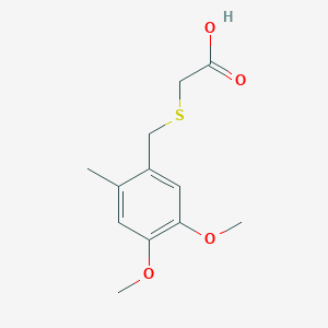 molecular formula C12H16O4S B2360641 2-{[(4,5-Dimethoxy-2-methylphenyl)methyl]sulfanyl}acetic acid CAS No. 850020-76-7