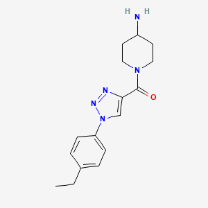 molecular formula C16H21N5O B2360643 1-{[1-(4-ethylphenyl)-1H-1,2,3-triazol-4-yl]carbonyl}piperidin-4-amine CAS No. 1351779-88-8