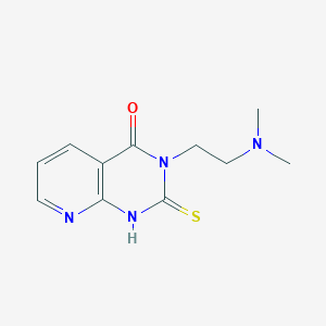 molecular formula C11H14N4OS B2360646 3-[2-(dimethylamino)ethyl]-2-thioxo-2,3-dihydropyrido[2,3-d]pyrimidin-4(1H)-one CAS No. 688793-20-6