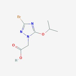 [3-bromo-5-(propan-2-yloxy)-1H-1,2,4-triazol-1-yl]acetic acid