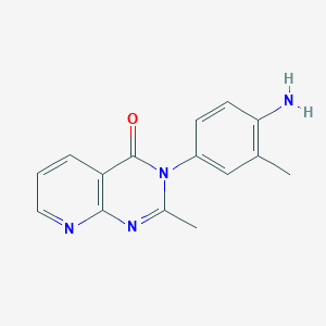 molecular formula C15H14N4O B2360648 3-(4-amino-3-methylphenyl)-2-methylpyrido[2,3-d]pyrimidin-4(3H)-one CAS No. 1286722-24-4
