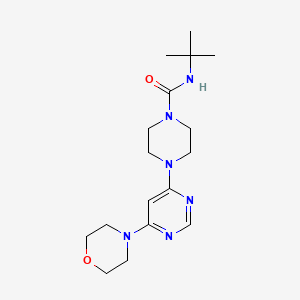 molecular formula C17H28N6O2 B2360655 N-(tert-butyl)-4-(6-morpholinopyrimidin-4-yl)piperazine-1-carboxamide CAS No. 1203384-51-3