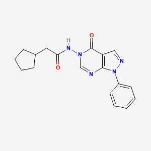 2-cyclopentyl-N-(4-oxo-1-phenyl-1H-pyrazolo[3,4-d]pyrimidin-5(4H)-yl)acetamide