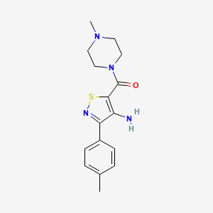 (4-Amino-3-(p-tolyl)isothiazol-5-yl)(4-methylpiperazin-1-yl)methanone