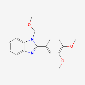 molecular formula C17H18N2O3 B2360678 2-(3,4-diméthoxyphényl)-1-(méthoxyméthyl)benzimidazole CAS No. 385373-82-0