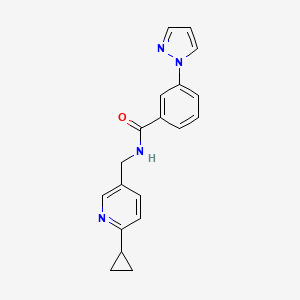 N-((6-cyclopropylpyridin-3-yl)methyl)-3-(1H-pyrazol-1-yl)benzamide