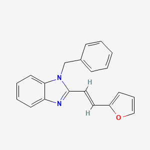 molecular formula C20H16N2O B2360692 (E)-1-苄基-2-(2-(呋喃-2-基)乙烯基)-1H-苯并[d]咪唑 CAS No. 637754-27-9