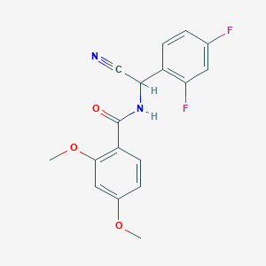 molecular formula C17H14F2N2O3 B2360695 N-[Cyano-(2,4-difluorophenyl)methyl]-2,4-dimethoxybenzamide CAS No. 1385379-15-6