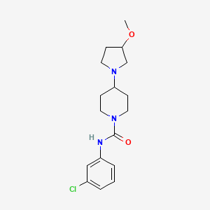 molecular formula C17H24ClN3O2 B2360696 N-(3-chlorophenyl)-4-(3-methoxypyrrolidin-1-yl)piperidine-1-carboxamide CAS No. 2310096-66-1
