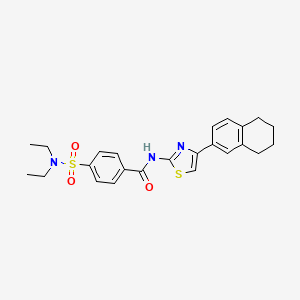 molecular formula C24H27N3O3S2 B2360705 4-(diethylsulfamoyl)-N-[4-(5,6,7,8-tetrahydronaphthalen-2-yl)-1,3-thiazol-2-yl]benzamide CAS No. 684232-62-0