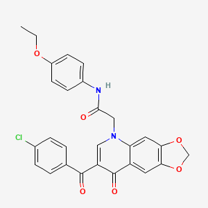 2-[7-(4-chlorobenzoyl)-8-oxo-[1,3]dioxolo[4,5-g]quinolin-5-yl]-N-(4-ethoxyphenyl)acetamide