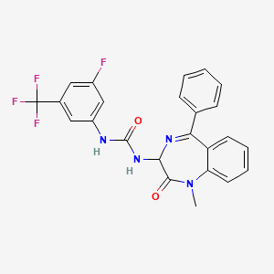 1-(1-methyl-2-oxo-5-phenyl-2,3-dihydro-1H-1,4-diazepin-3-yl)-3-(3-fluoro-5-trifluorophenyl)urea