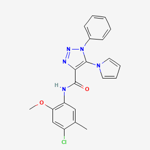 N-(4-chloro-2-methoxy-5-methylphenyl)-1-phenyl-5-(1H-pyrrol-1-yl)-1H-1,2,3-triazole-4-carboxamide