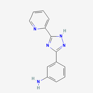 molecular formula C13H11N5 B2360736 3-(5-(ピリジン-2-イル)-1H-1,2,4-トリアゾール-3-イル)アニリン CAS No. 1092305-59-3