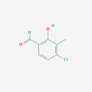 molecular formula C8H7ClO2 B2360737 4-Chloro-2-hydroxy-3-methylbenzaldehyde CAS No. 55289-23-1