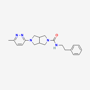 2-(6-Methylpyridazin-3-yl)-N-(2-phenylethyl)-1,3,3a,4,6,6a-hexahydropyrrolo[3,4-c]pyrrole-5-carboxamide