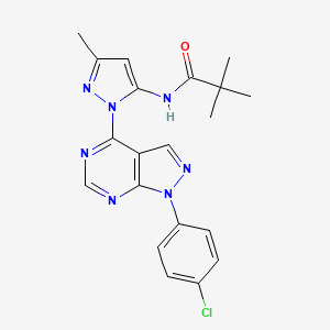 N-(1-(1-(4-chlorophenyl)-1H-pyrazolo[3,4-d]pyrimidin-4-yl)-3-methyl-1H-pyrazol-5-yl)pivalamide