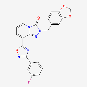 2-(1,3-benzodioxol-5-ylmethyl)-8-[3-(3-fluorophenyl)-1,2,4-oxadiazol-5-yl][1,2,4]triazolo[4,3-a]pyridin-3(2H)-one