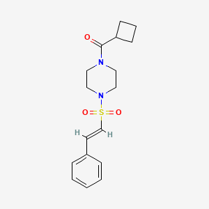 molecular formula C17H22N2O3S B2360763 cyclobutyl-[4-[(E)-2-phenylethenyl]sulfonylpiperazin-1-yl]methanone CAS No. 930536-50-8