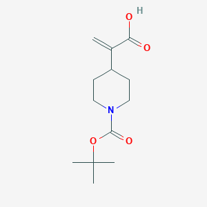 2-[1-[(2-Methylpropan-2-yl)oxycarbonyl]piperidin-4-yl]prop-2-enoic acid
