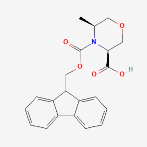 (3S,5S)-4-{[(9H-fluoren-9-yl)methoxy]carbonyl}-5-methylmorpholine-3-carboxylic acid