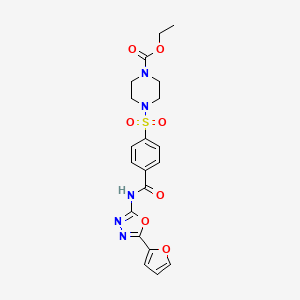 Ethyl 4-((4-((5-(furan-2-yl)-1,3,4-oxadiazol-2-yl)carbamoyl)phenyl)sulfonyl)piperazine-1-carboxylate