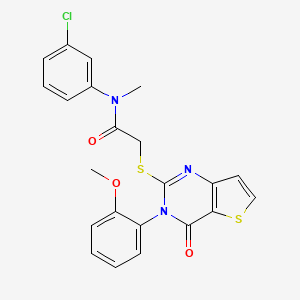 N-(3-chlorophenyl)-2-{[3-(2-methoxyphenyl)-4-oxo-3,4-dihydrothieno[3,2-d]pyrimidin-2-yl]sulfanyl}-N-methylacetamide