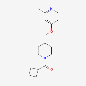 molecular formula C17H24N2O2 B2360773 Cyclobutyl-[4-[(2-methylpyridin-4-yl)oxymethyl]piperidin-1-yl]methanone CAS No. 2380010-49-9