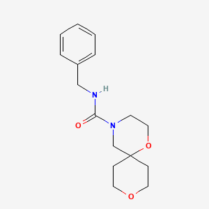 molecular formula C16H22N2O3 B2360774 N-benzyl-1,9-dioxa-4-azaspiro[5.5]undecane-4-carboxamide CAS No. 1421441-83-9