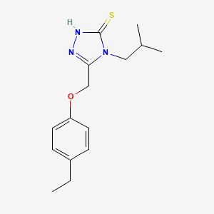 molecular formula C15H21N3OS B2360780 5-(4-ethylphenoxymethyl)-4-(2-methylpropyl)-4H-1,2,4-triazole-3-thiol CAS No. 748778-13-4