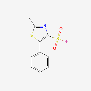 molecular formula C10H8FNO2S2 B2360784 2-Methyl-5-phenyl-1,3-thiazole-4-sulfonyl fluoride CAS No. 2137875-85-3