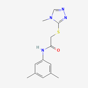 molecular formula C13H16N4OS B2360788 N-(3,5-二甲基苯基)-2-[(4-甲基-4H-1,2,4-三唑-3-基)硫烷基]乙酰胺 CAS No. 329079-43-8