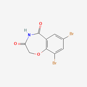 molecular formula C9H5Br2NO3 B2360789 7,9-Dibromo-benzo[f][1,4]oxazepine-3,5-dione CAS No. 1820704-21-9